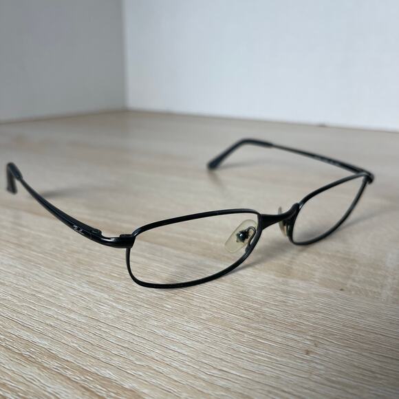 Ray-Ban Sleek RB3162 006 Black Rectangle Eyeglasses READ FRAMES ONLY 52-19 - Picture 1 of 9